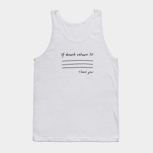 Return address for drunk Tank Top